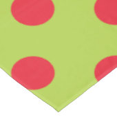 Nappe à points Polka rouge et vert (Angle)