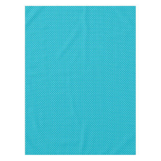 Nappe à pois turquoise et blanc