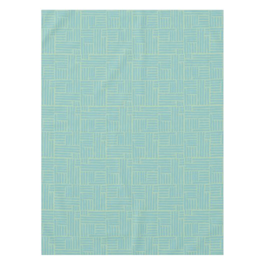 nappe à rayures à encre turquoise (Devant)