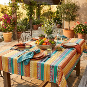 nappe à rayures aztèques