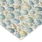 Nappe à thème de Pâques avec oeufs et coquillages (Angle)