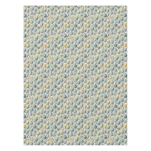 Nappe à thème de Pâques avec oeufs et coquillages (Devant)