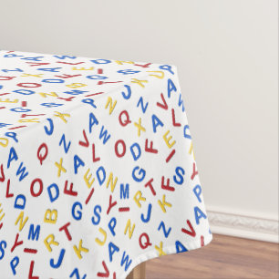 Nappe ABC Alphabet rouge jaune bleu