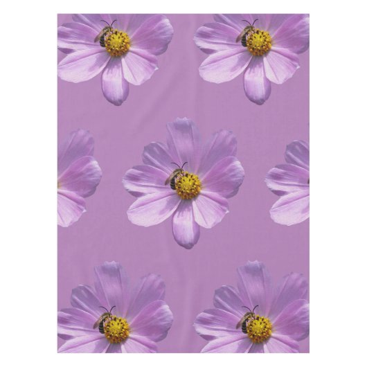 Nappe Abeille sur fleur violette (Devant)