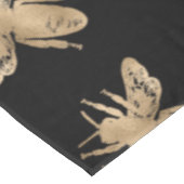 Nappe Abeilles noires et d'or et monogramme d'abeille ro (Angle)