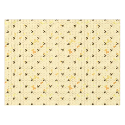 Nappe Abeilles sur Honeypeb Motif or jaune (Devant (Horizontal))