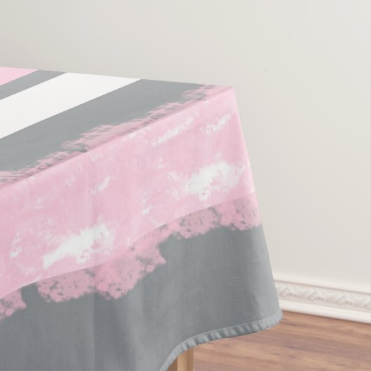 Nappe Abstract Art Pink Grey White Lines (In Situ)