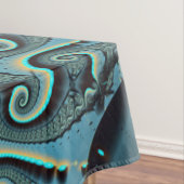 Nappe Abstract Blue Turquoise Orange Fractal Art Spiral (In Situ)