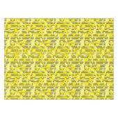 Nappe Abstrait art moderne rayé jaune blanc noir dec (Devant (Horizontal))