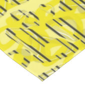 Nappe Abstrait art moderne rayé jaune blanc noir dec (Angle)