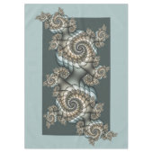 Nappe Abstrait Beige clair Bleu Fractal Art Spirales (Devant)