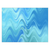 Nappe Abstrait Bleu Ondulé (Devant (Horizontal))