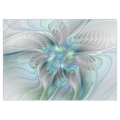 Nappe Abstrait Bleu Vert Papillon Imaginaire Fractal Art (Devant (Horizontal))