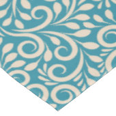 Nappe Abstrait cyan foncé fleuri motif (Angle)