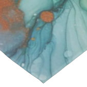 Nappe Abstrait en rose, sarcelle, bleu et or (Angle)