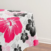 Nappe Abstrait Floral Rouge Noir Blanc (In Situ)