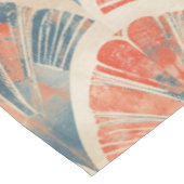Nappe abstrait géométrique moderne Corail et Bleu (Angle)