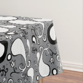 Nappe Abstrait gris et blanc Tulip Paisley motif (In Situ)