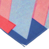 Nappe abstrait imprimé blanc et bleu no 1 (Angle)