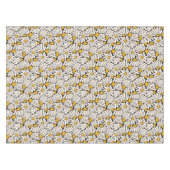 Nappe Abstrait imprimé noir jaune floral (Devant (Horizontal))