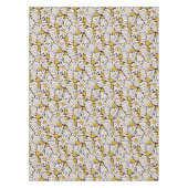 Nappe Abstrait imprimé noir jaune floral (Devant)