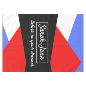 Nappe Abstrait moderne coloré | citation inspirante (Devant (Horizontal))