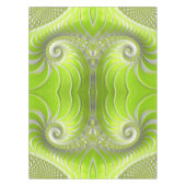 Nappe Abstrait Moderne Lime Green Spiral Fractal (Devant)