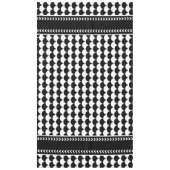 Nappe Abstrait moderne noir et blanc (Devant)