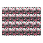 Nappe Abstrait moderne roses rouges feuilles croisées fl (Devant (Horizontal))