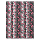 Nappe Abstrait moderne roses rouges feuilles croisées fl (Devant)