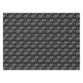 Nappe Abstrait monochrome pomme feuilles noir gris (Devant (Horizontal))