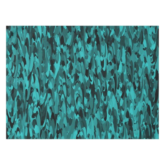 Nappe Abstrait Motif Turquoise Noir (Devant (Horizontal))