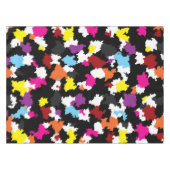 Nappe Abstrait noir coloré irrégulier (Devant (Horizontal))