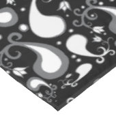 Nappe Abstrait noir et blanc Tulip Paisley Floral (Angle)
