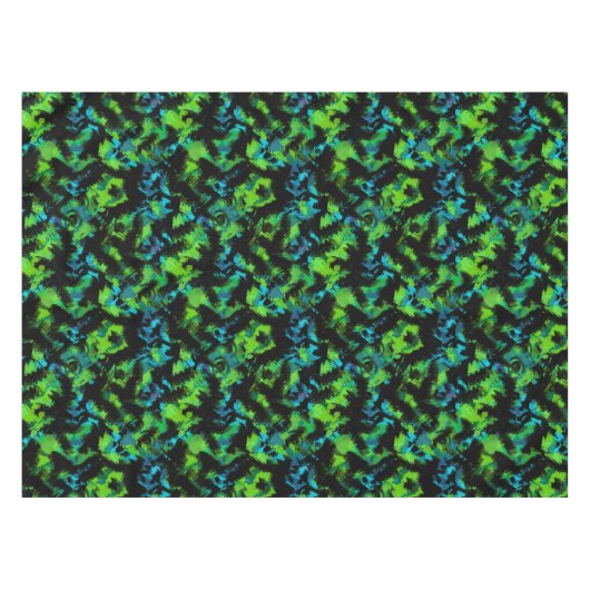 Nappe Abstrait noir et vert (Devant (Horizontal))