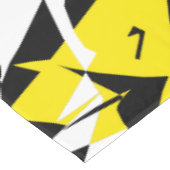 Nappe Abstrait noir Motif jaune (Angle)