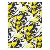 Nappe Abstrait noir Motif jaune (Devant)