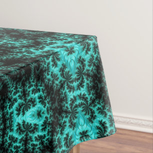 Nappe Abstrait noir vert symétrique fractal