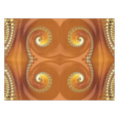 Nappe Abstrait or Orange Dégradé Spiral Fractal (Devant (Horizontal))
