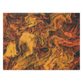 Nappe Abstrait orange, jaune et noir (Devant (Horizontal))