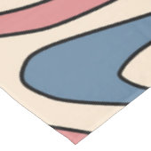 Nappe Abstrait Retro les années 70 marbre Bleu Rouge Sup (Angle)