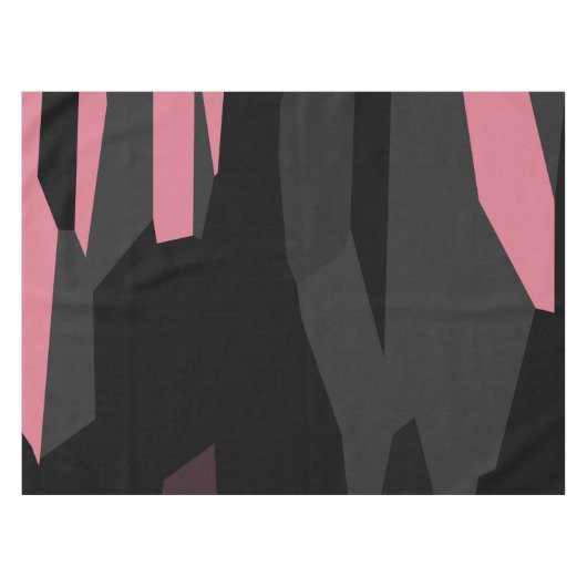 Nappe abstrait rose et noir (Devant (Horizontal))