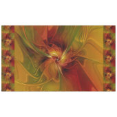 Nappe Abstrait Rouge Orange Brown Vert Fractal Art Flowe (Devant (Horizontal))