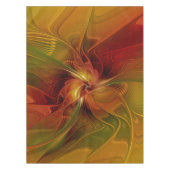 Nappe Abstrait Rouge Orange Brown Vert Fractal Art Flowe (Devant)