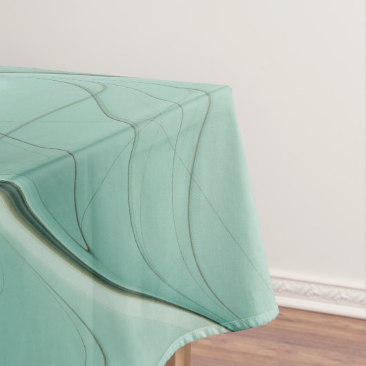 Nappe Abstrait Sage Green Imaginaire Fleur Fractal Art (In Situ)