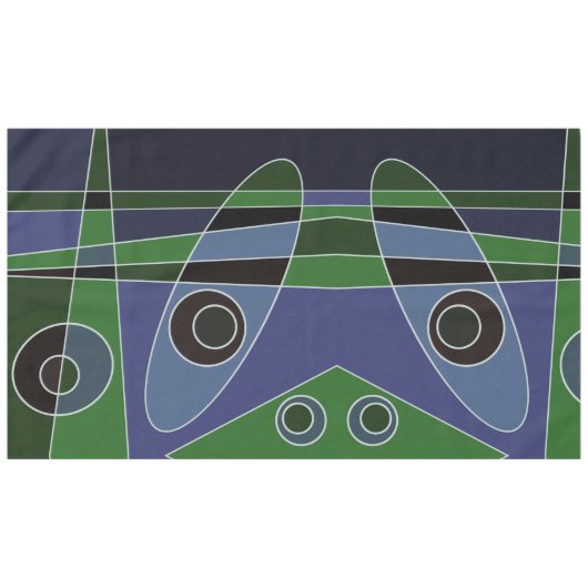 Nappe Abstrait Surf Vert Bleu (Devant (Horizontal))