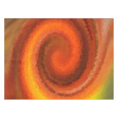 Nappe Abstrait tourbillon orange brun feu pri moderne (Devant (Horizontal))
