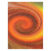 Nappe Abstrait tourbillon orange brun feu pri moderne (Devant)