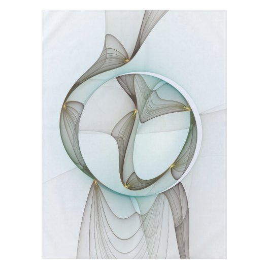 Nappe Abstrait Turquoise Brown Gold Elegance (Devant)