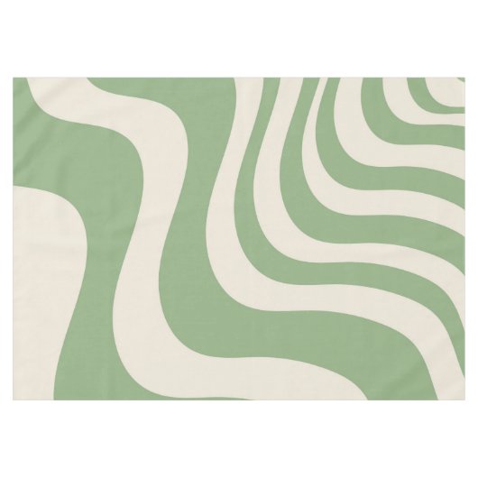 Nappe Abstrait vert Wavy Stripe élégant printemps été (Devant (Horizontal))